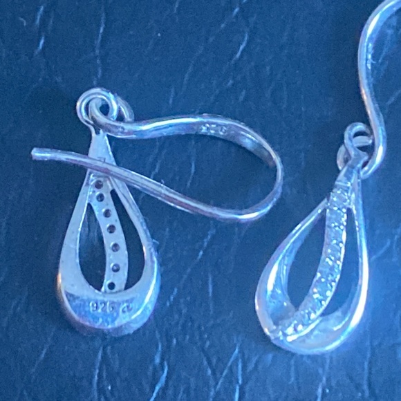 Pave Diamond Dangly Earrings - Picture 2 of 4
